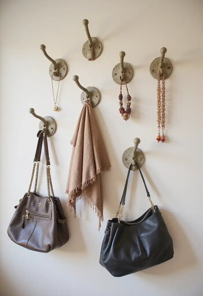 30+ Bedroom Storage Ideas To Declutter And Refresh Your Space 120 30+ Bedroom Storage Ideas To Declutter And Refresh Your Space - 18. Wall Hooks