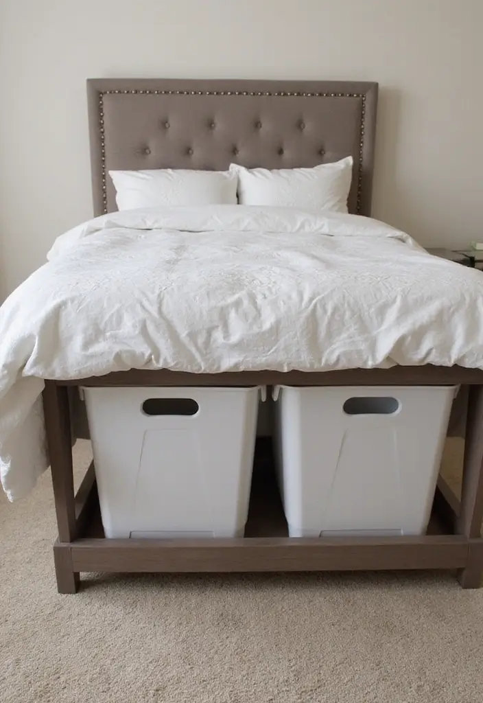 30+ Bedroom Storage Ideas To Declutter And Refresh Your Space 134 30+ Bedroom Storage Ideas To Declutter And Refresh Your Space - 20. Bed Risers