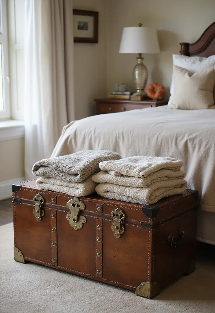 30+ Bedroom Storage Ideas To Declutter And Refresh Your Space 181 30+ Bedroom Storage Ideas To Declutter And Refresh Your Space - 27. Decorative Trunks