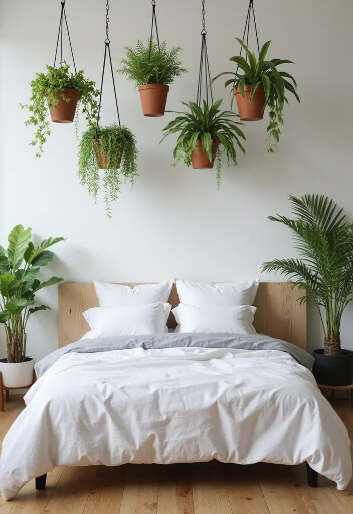 30+ Bedroom Storage Ideas To Declutter And Refresh Your Space 36 30+ Bedroom Storage Ideas To Declutter And Refresh Your Space - 6. Hanging Planters