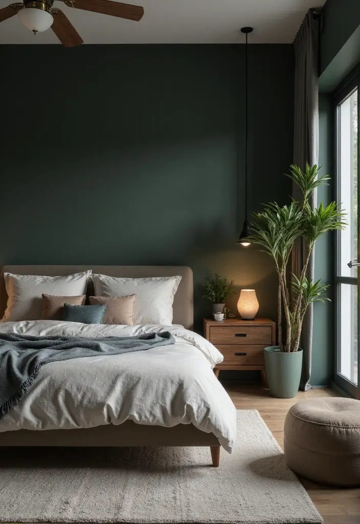 30+ Bedroom Wall Ideas For A Relaxing Modern Retreat 71 30+ Bedroom Wall Ideas For A Relaxing Modern Retreat - 11. Dark and Cozy