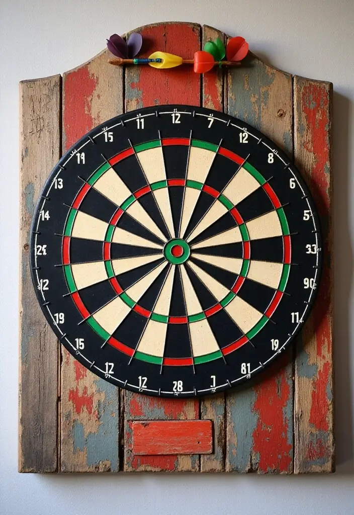 30+ Dart Board Wall Ideas That Look Cool and Protect Your Walls 92 30+ Dart Board Wall Ideas That Look Cool and Protect Your Walls - 14. DIY Dart Board Wall Art