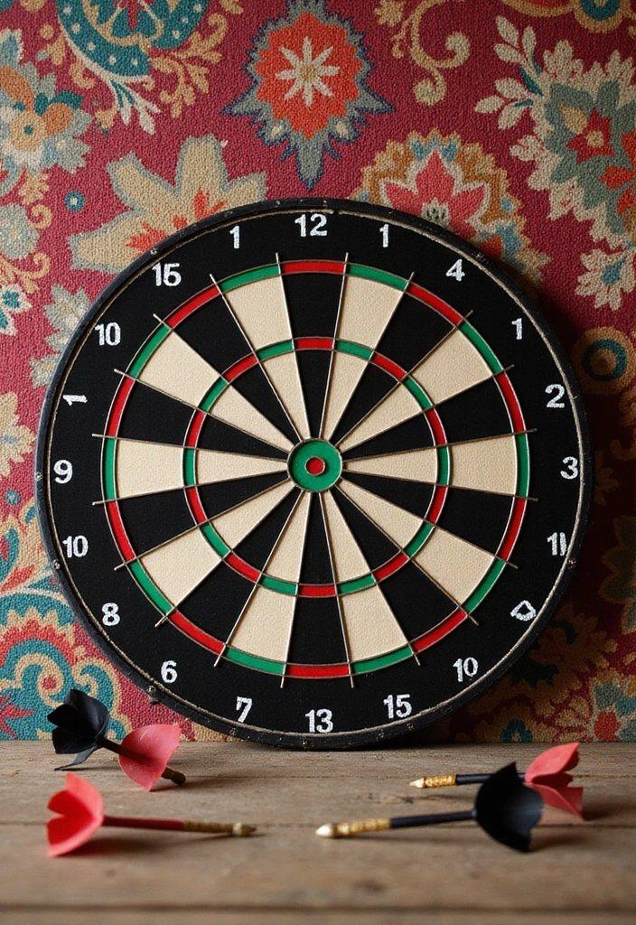 30+ Dart Board Wall Ideas That Look Cool and Protect Your Walls 139 30+ Dart Board Wall Ideas That Look Cool and Protect Your Walls - 21. Stylish Dart Board Backdrops