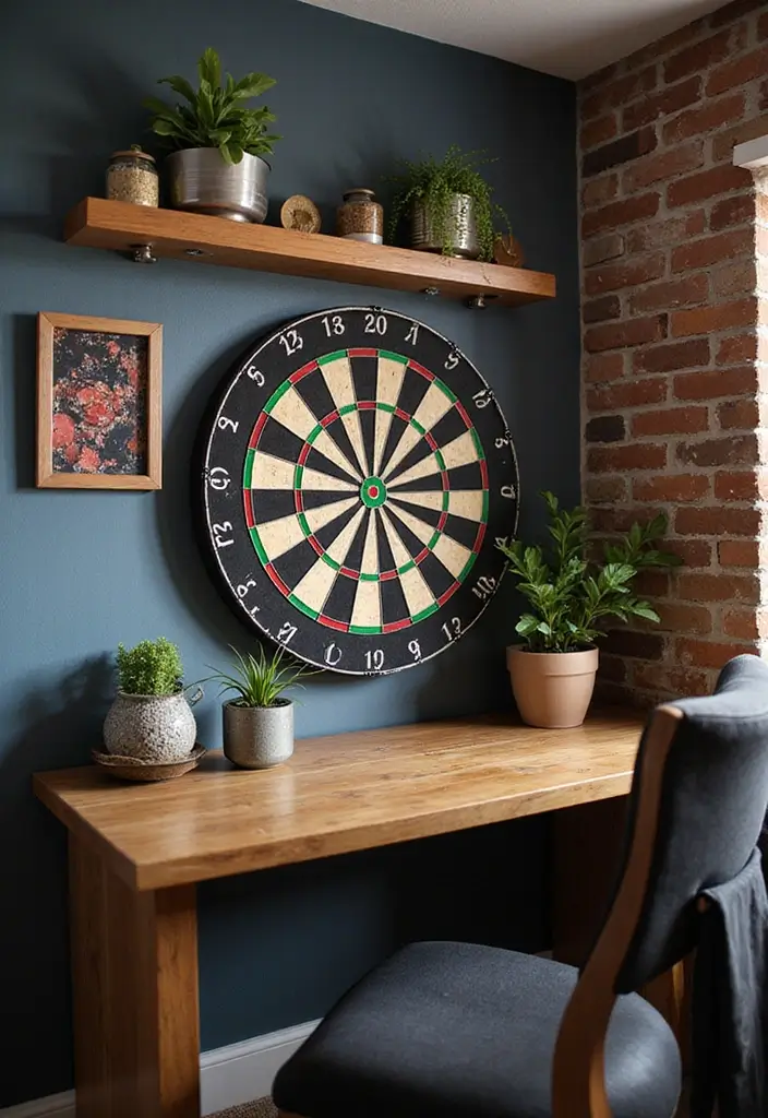 30+ Dart Board Wall Ideas That Look Cool and Protect Your Walls 155 30+ Dart Board Wall Ideas That Look Cool and Protect Your Walls - 23. Functional Dart Board Accessories
