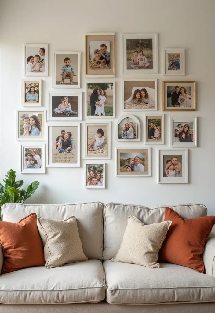 30+ Family Picture Wall Ideas That Tell Your Story Beautifully 173 30+ Family Picture Wall Ideas That Tell Your Story Beautifully - 27. Family Quotes Wall