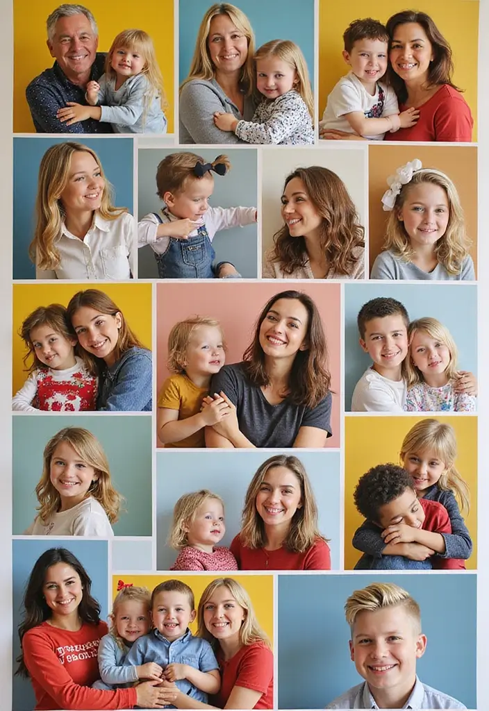 30+ Family Picture Wall Ideas That Tell Your Story Beautifully 41 30+ Family Picture Wall Ideas That Tell Your Story Beautifully - 7. Collage Posters for Dramatic Impact