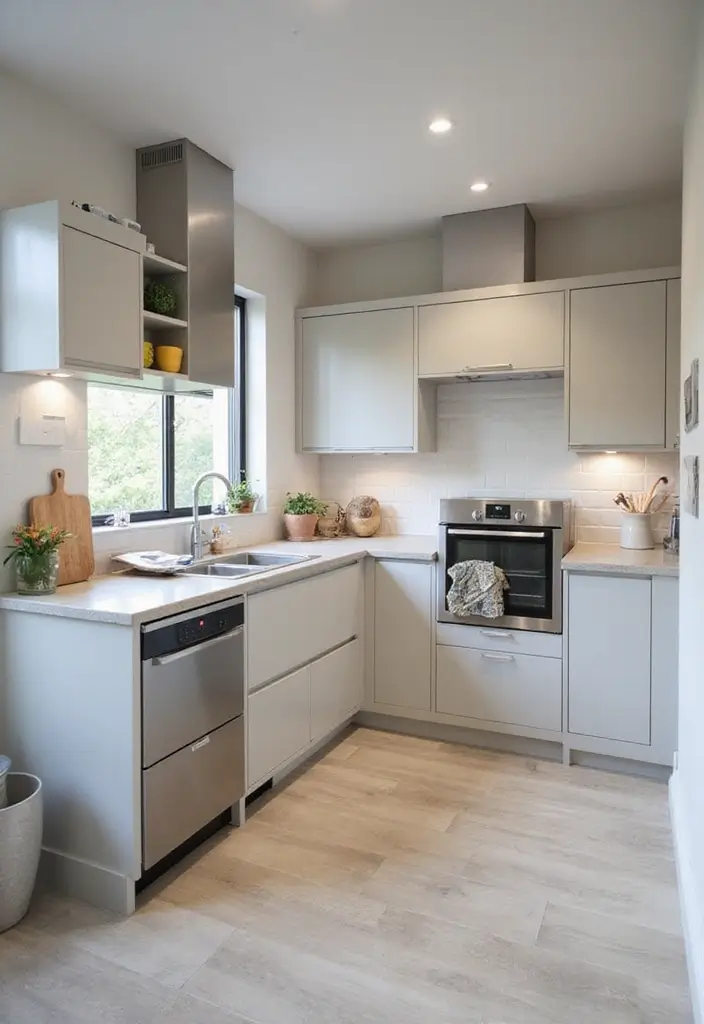 30+ L Shaped Kitchen Ideas That Maximize Corners and Functionality 119 30+ L Shaped Kitchen Ideas That Maximize Corners and Functionality - 23. Hidden Appliances