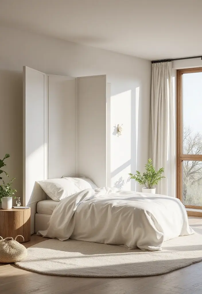 30+ Light Bedroom Ideas For Airy Open Spaces 125 30+ Light Bedroom Ideas For Airy Open Spaces - 19. Foldable Screens