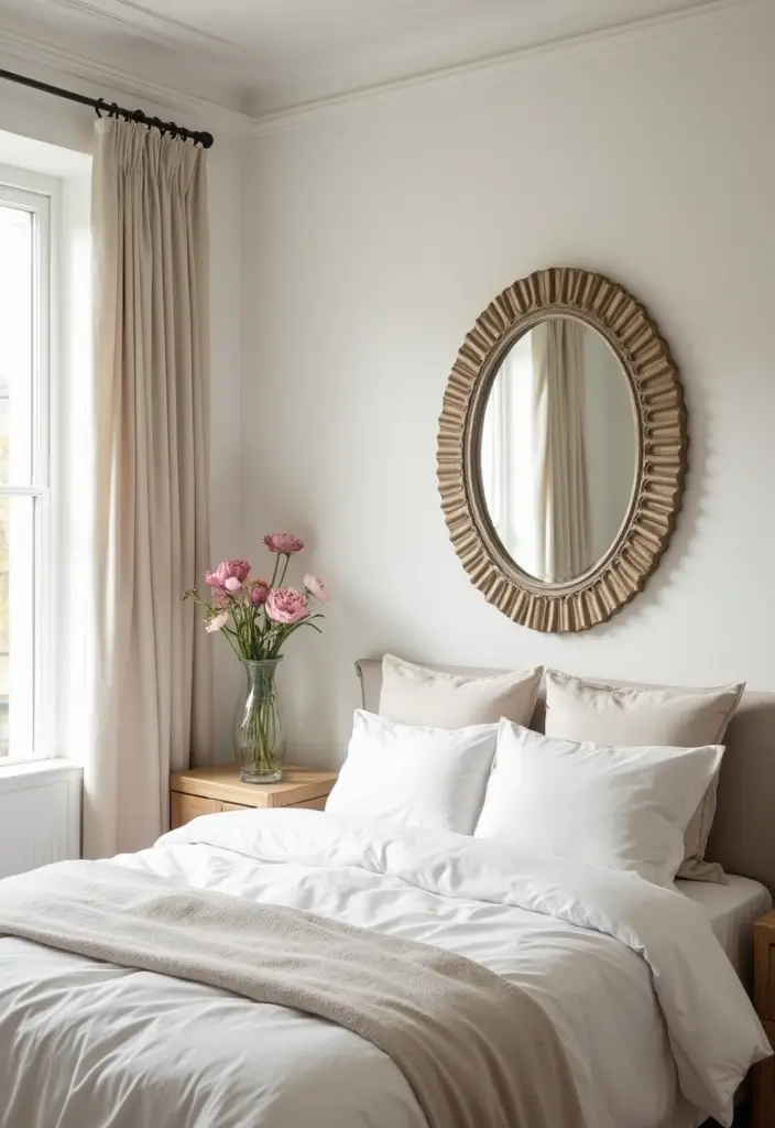 30+ Light Bedroom Ideas For Airy Open Spaces 34 30+ Light Bedroom Ideas For Airy Open Spaces - 6. Large Mirrors