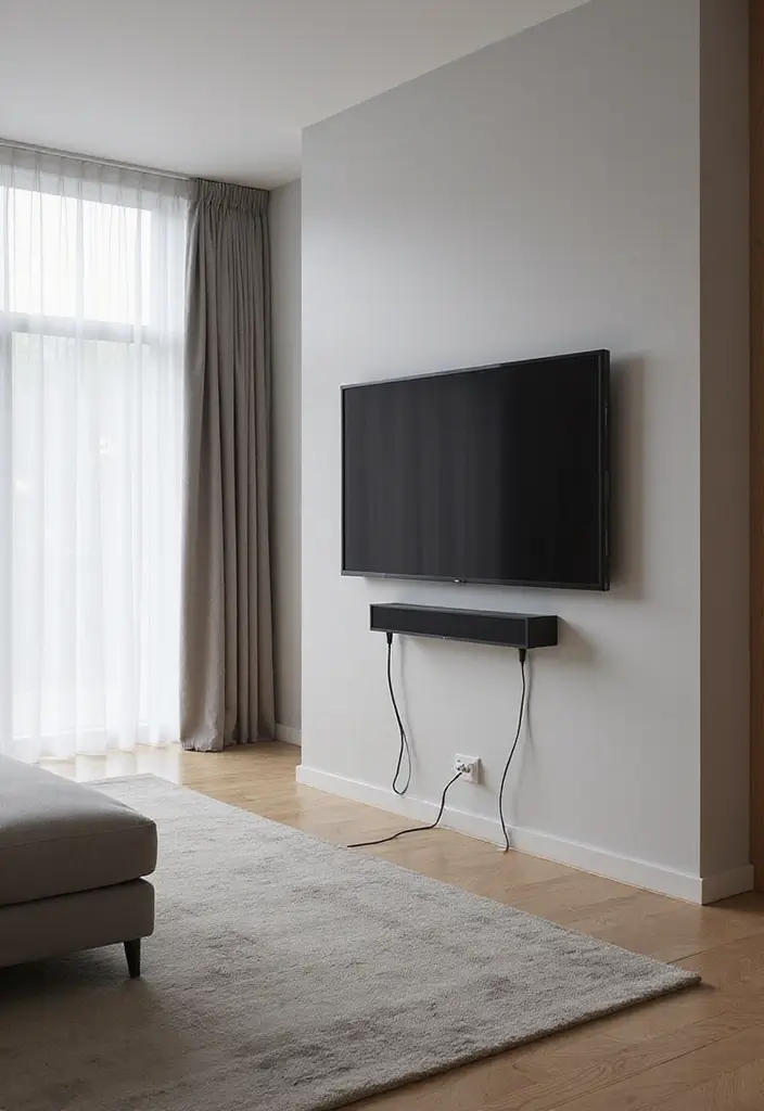 30+ Living Room TV Wall Ideas For A Designer-Look Makeover 15 30+ Living Room TV Wall Ideas For A Designer-Look Makeover - 3. Minimalist Wall-Mounted TVs