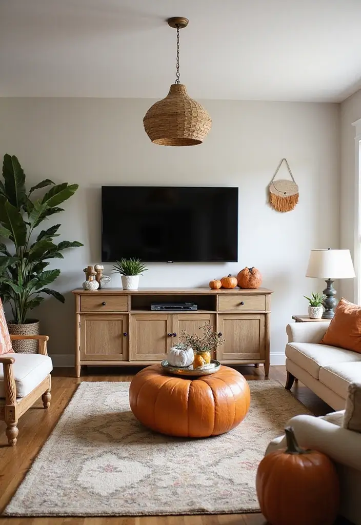 30+ Living Room TV Wall Ideas For A Designer-Look Makeover 202 30+ Living Room TV Wall Ideas For A Designer-Look Makeover - 30. Seasonal Decor Changes
