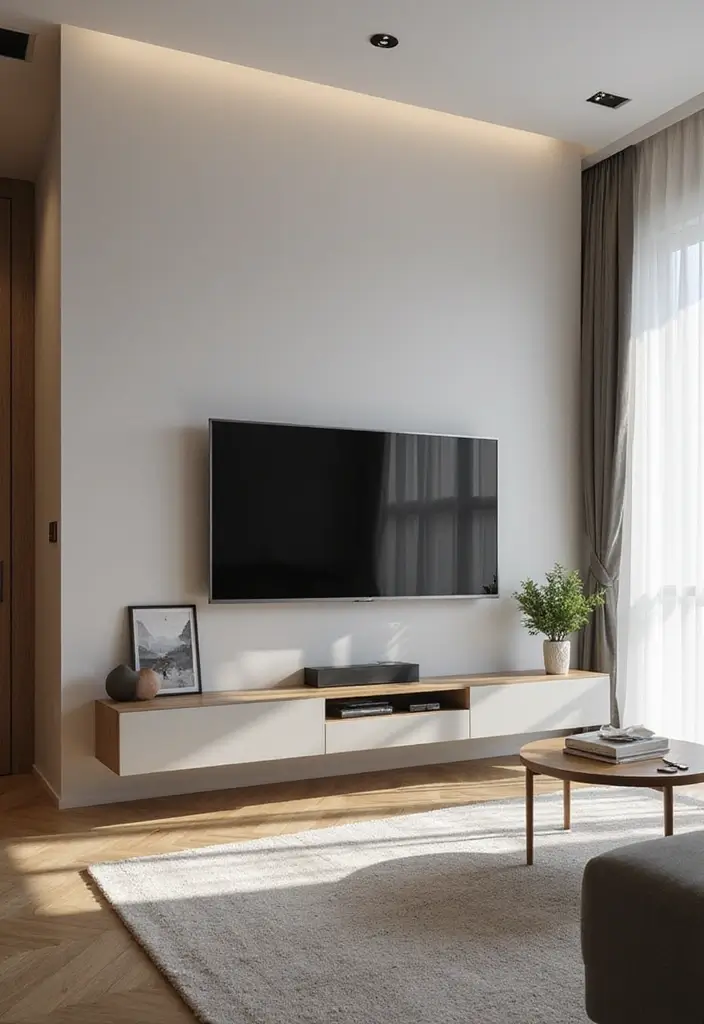 30+ Living Room TV Wall Ideas For A Designer-Look Makeover 57 30+ Living Room TV Wall Ideas For A Designer-Look Makeover - 9. Smart Home Integration