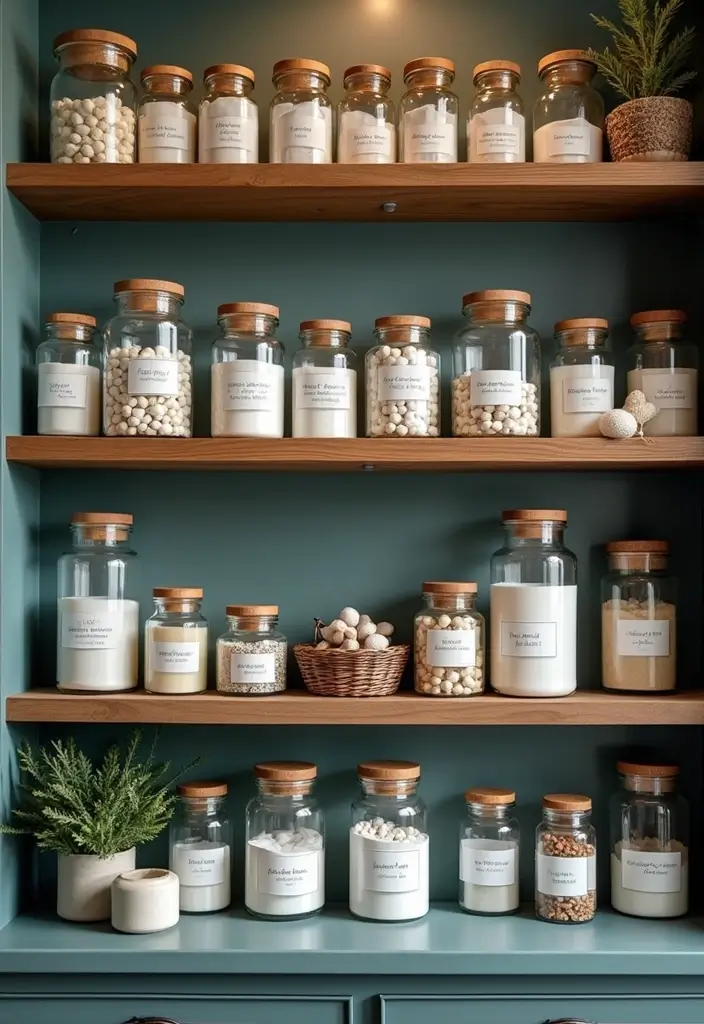 30 Medicine Storage Ideas for Safe and Stylish Home Organization 13. Labelled Glass Containers