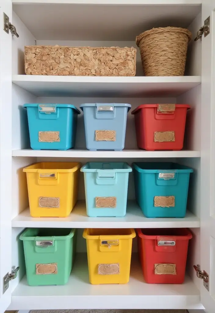30 Medicine Storage Ideas for Safe and Stylish Home Organization 3. Color Coded Storage Bins
