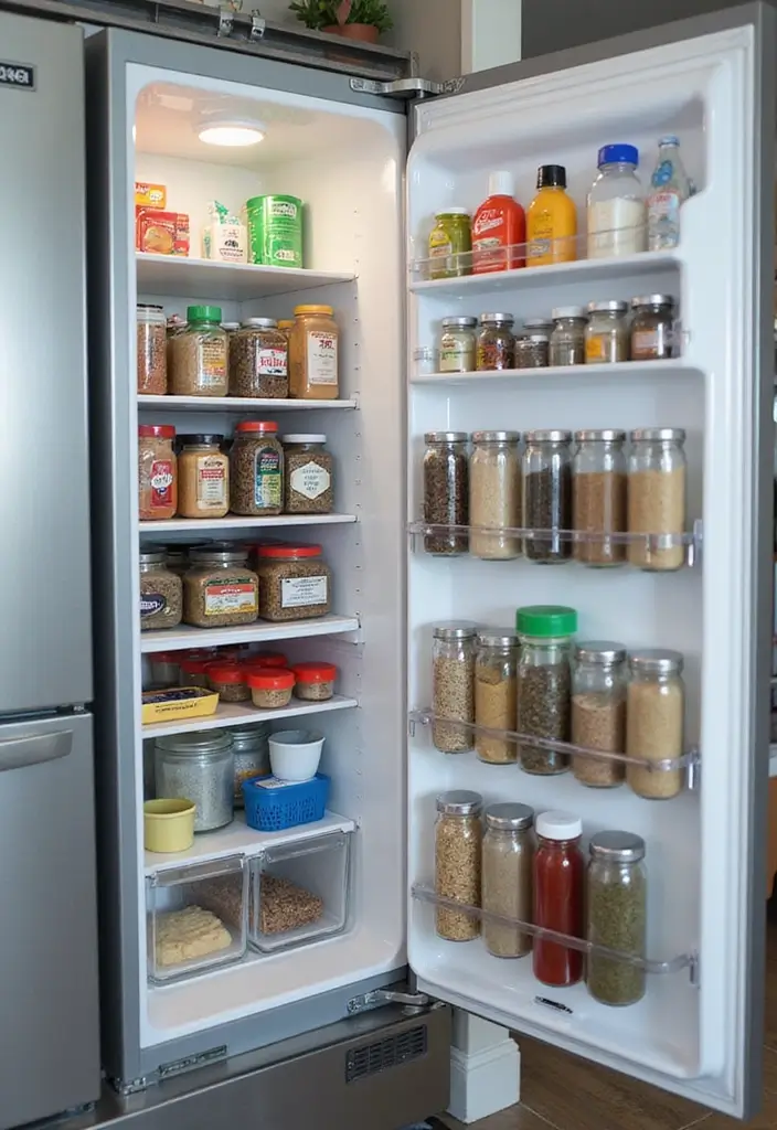 30 Medicine Storage Ideas for Safe and Stylish Home Organization 6. Magnetic Spice Jars on the Fridge