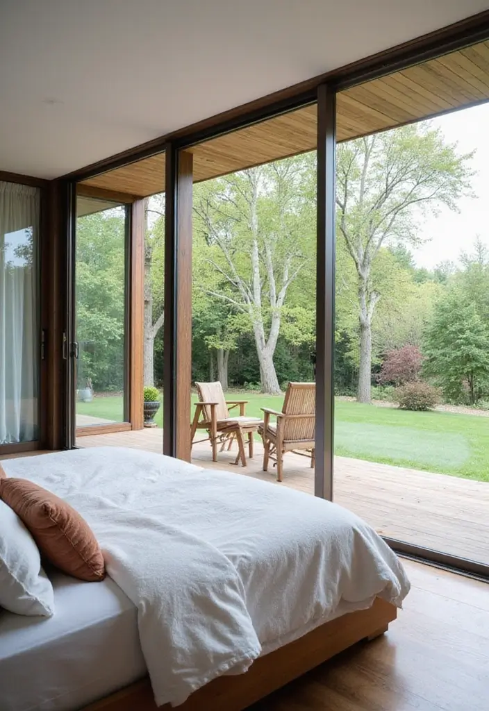 30+ Modern Bedroom Ideas You’ll Want to Copy Instantly 106 30+ Modern Bedroom Ideas You’ll Want to Copy Instantly - 16. Indoor-Outdoor Connection