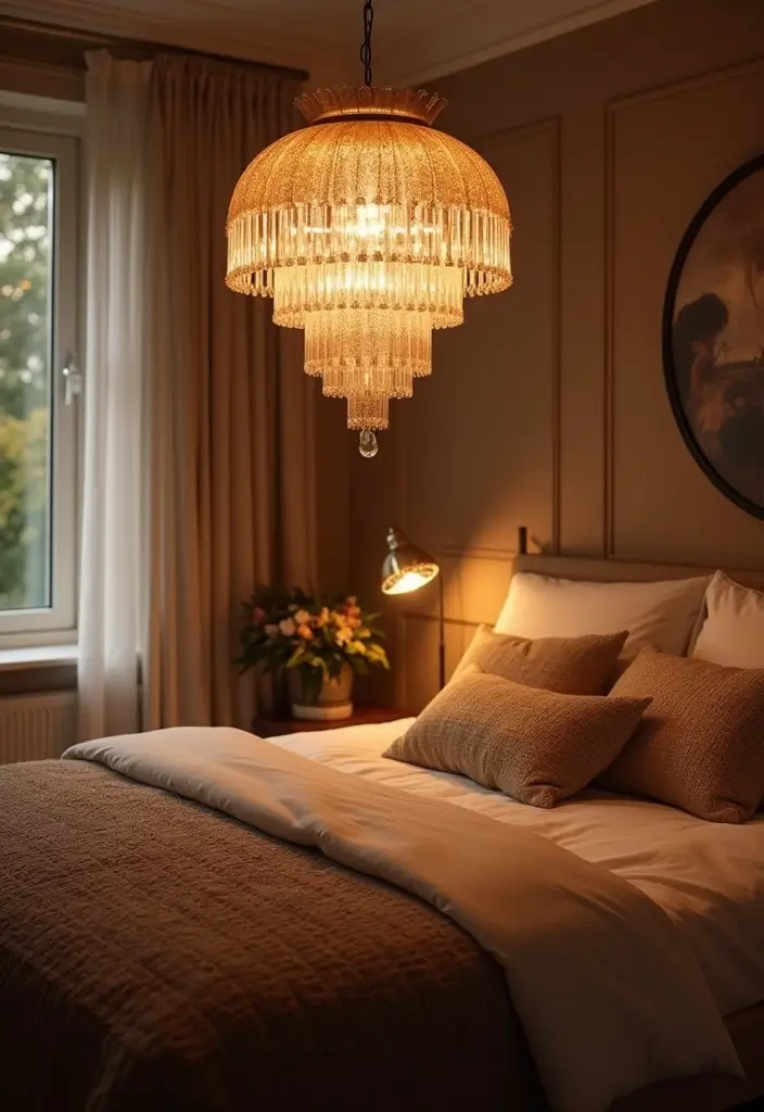 30+ Modern Bedroom Ideas You’ll Want to Copy Instantly 29 30+ Modern Bedroom Ideas You’ll Want to Copy Instantly - 5. Statement Lighting