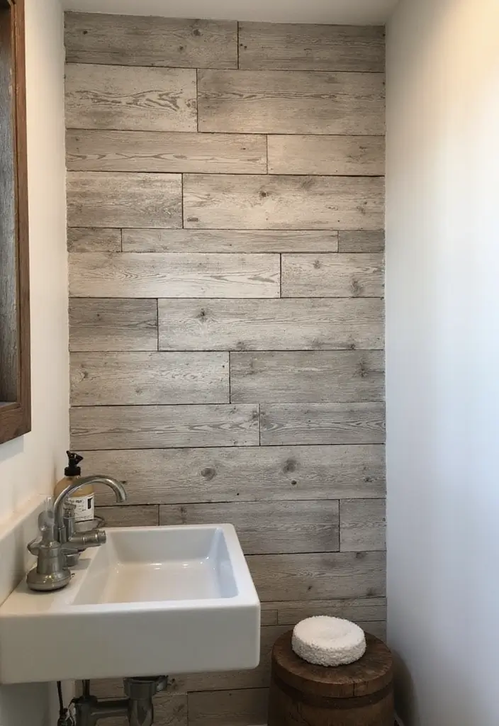 30+ Small Rustic Bathroom Ideas Full of Warm Country Charm 1 30+ Small Rustic Bathroom Ideas Full of Warm Country Charm - 1. Weathered Wood Walls