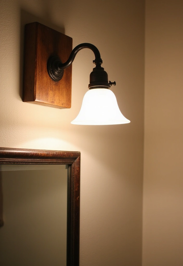 30+ Small Rustic Bathroom Ideas Full of Warm Country Charm 57 30+ Small Rustic Bathroom Ideas Full of Warm Country Charm - 11. Rustic Lighting Fixtures