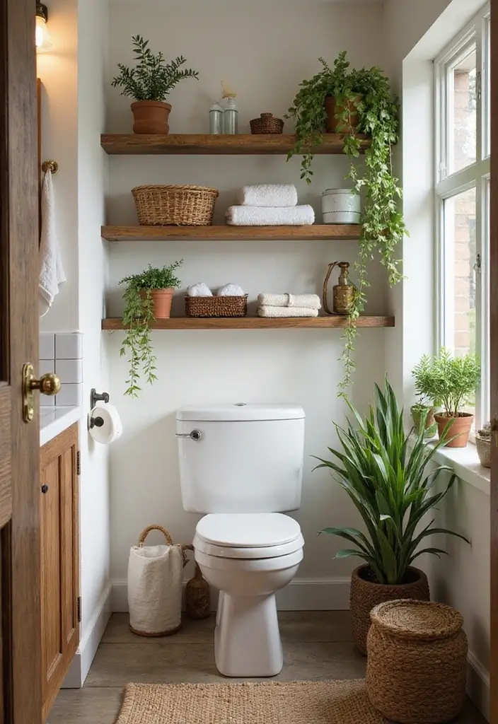 30+ Small Rustic Bathroom Ideas Full of Warm Country Charm 65 30+ Small Rustic Bathroom Ideas Full of Warm Country Charm - 13. Natural Elements