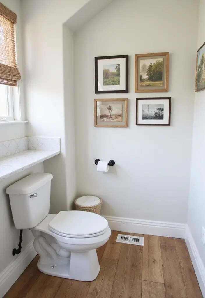 30+ Small Rustic Bathroom Ideas Full of Warm Country Charm 72 30+ Small Rustic Bathroom Ideas Full of Warm Country Charm - 14. Rustic Wall Art