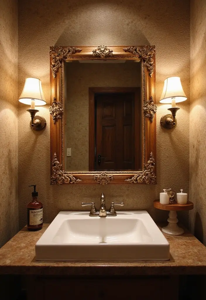 30+ Small Rustic Bathroom Ideas Full of Warm Country Charm 105 30+ Small Rustic Bathroom Ideas Full of Warm Country Charm - 19. Frame Your Mirrors