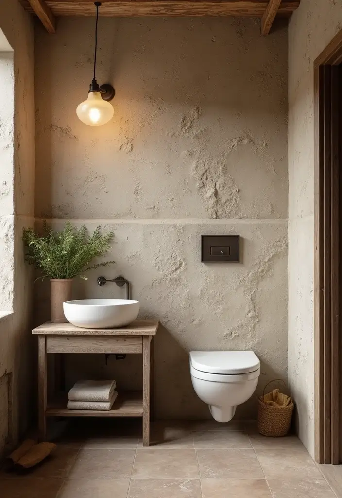 30+ Small Rustic Bathroom Ideas Full of Warm Country Charm 178 30+ Small Rustic Bathroom Ideas Full of Warm Country Charm - 30. Textured Walls