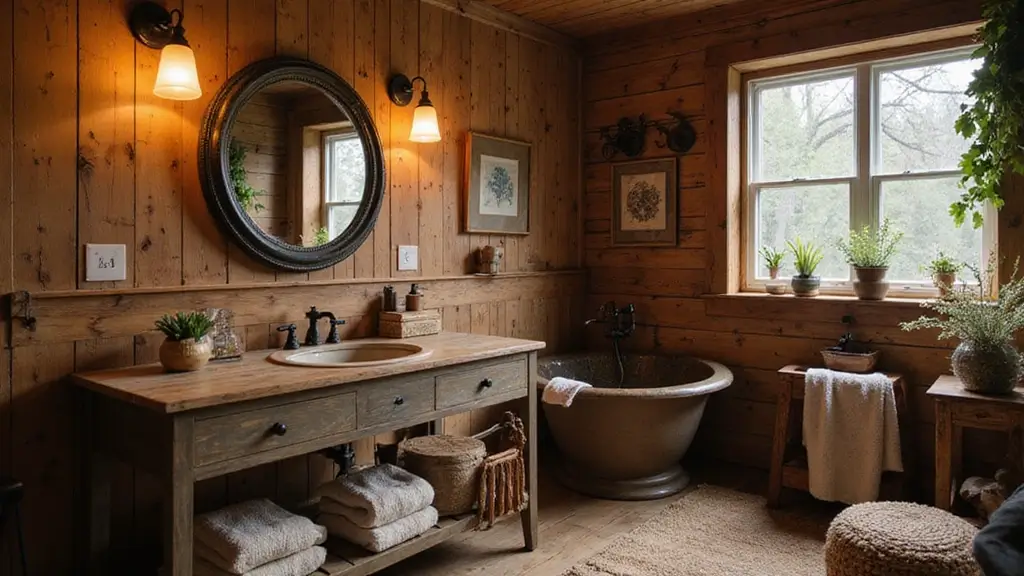 30+ Small Rustic Bathroom Ideas Full of Warm Country Charm
