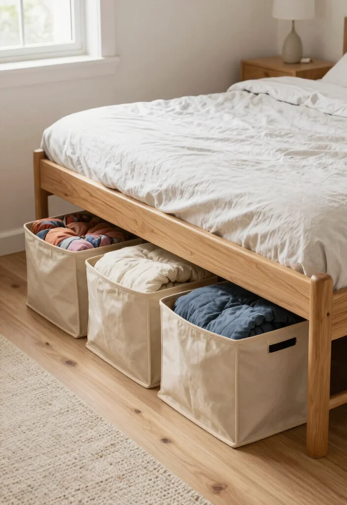10 Comforter Storage Ideas for Small Homes 1. Under Bed Storage Bins 0