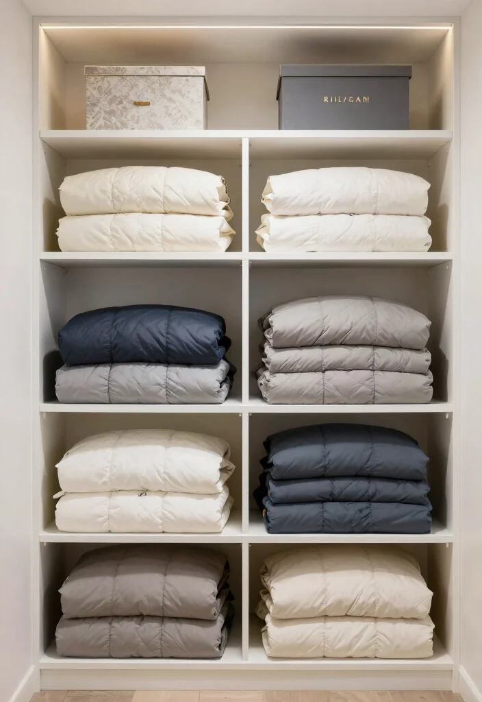10 Comforter Storage Ideas for Small Homes 3. Closet Shelves 0