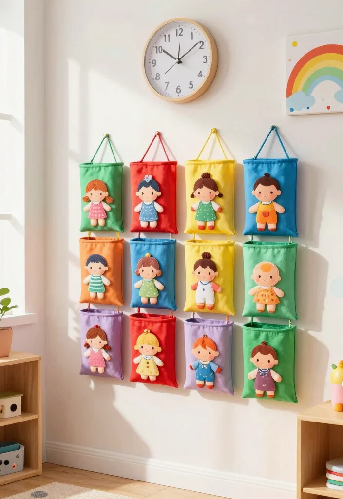 10 Doll Storage Ideas to Keep Play Areas Tidy 3. Hanging Organizers for Vertical Storage 0