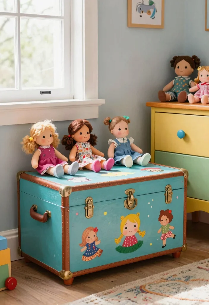 10 Doll Storage Ideas to Keep Play Areas Tidy 6. Upcycled Furniture for Unique Storage 0