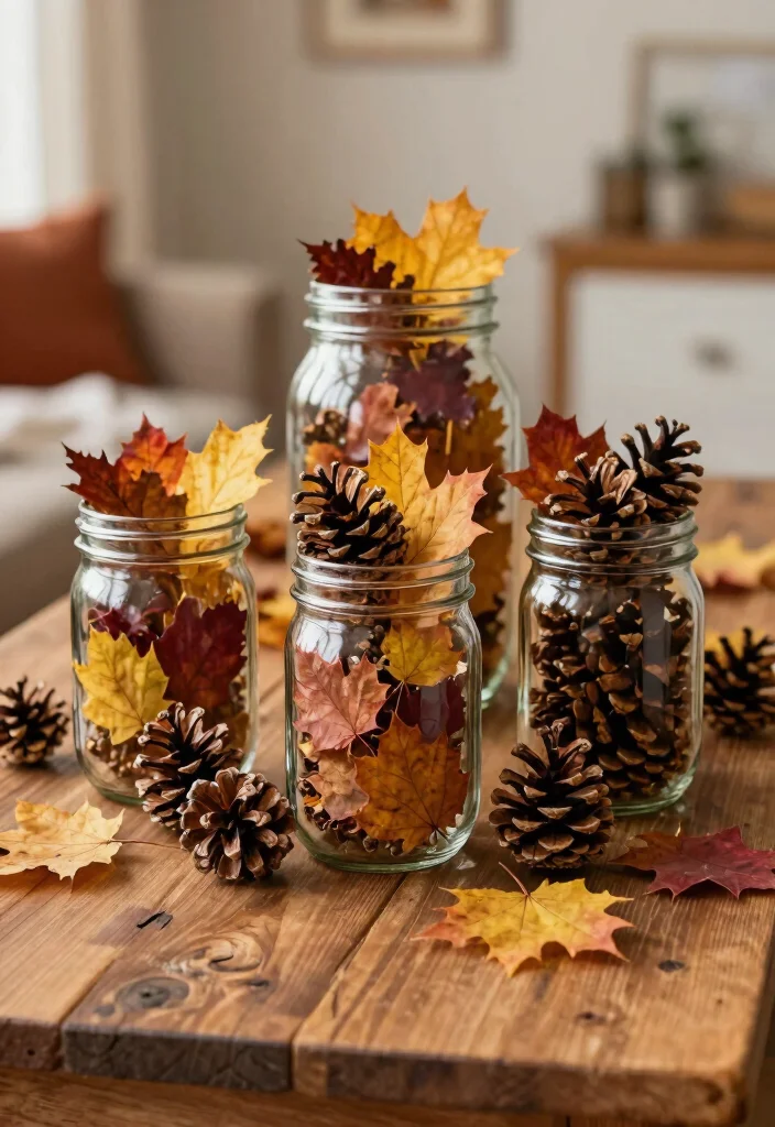 10 Mason Jar Storage Ideas for Creative Organization 10. Seasonal Decor Display 0