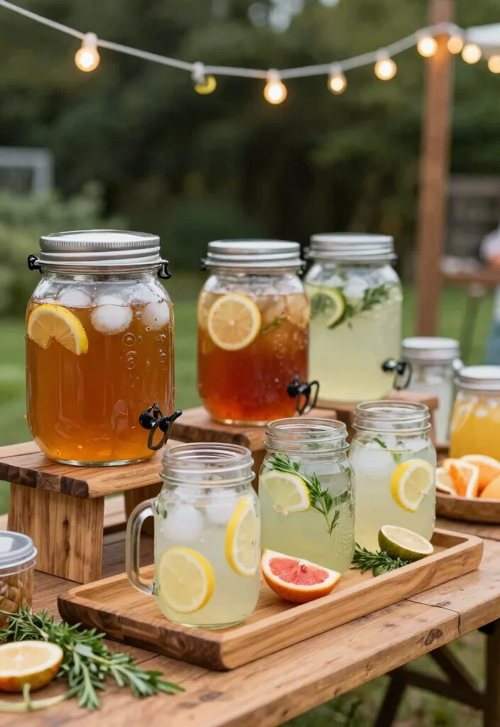 10 Mason Jar Storage Ideas for Creative Organization 5. Beverage Station 0