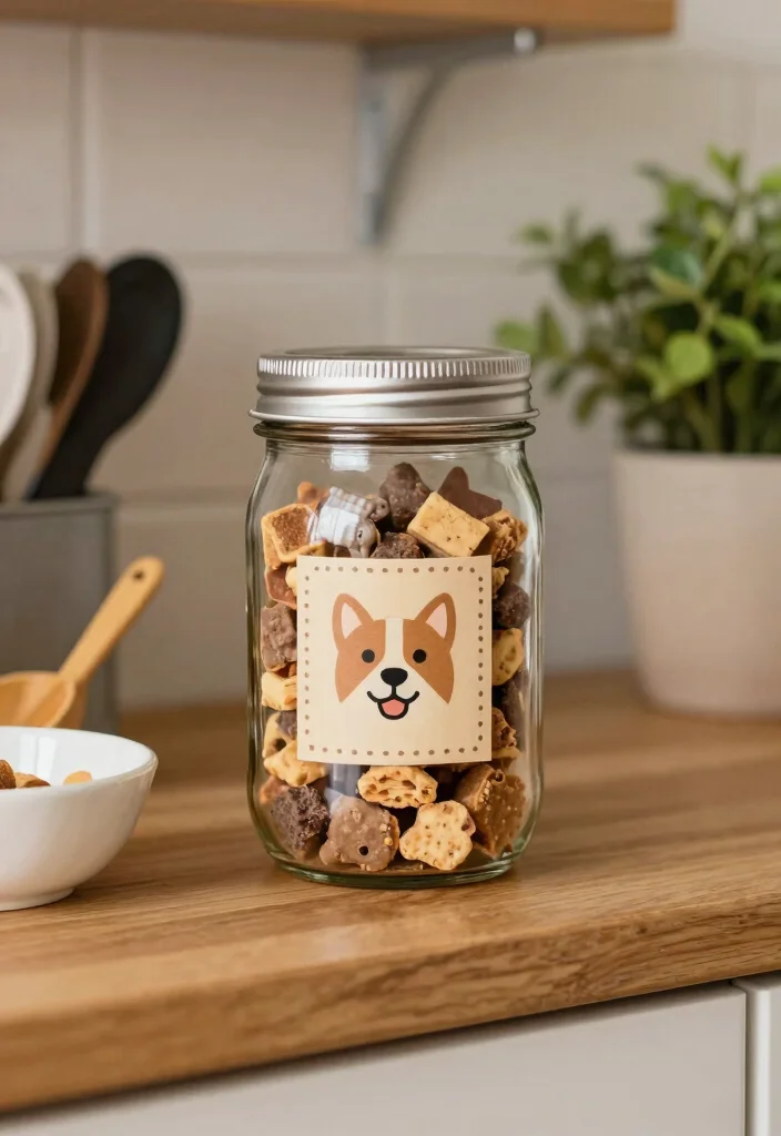 10 Mason Jar Storage Ideas for Creative Organization 6. Pet Treat Jar 0