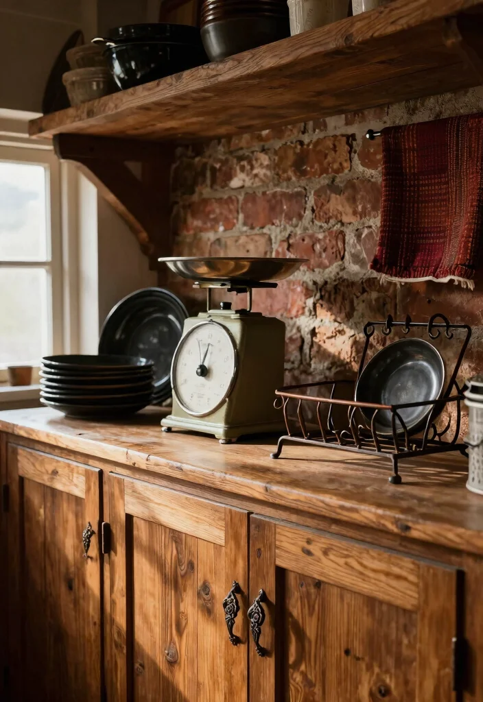 9 Gothic Kitchen Ideas with Dark Dramatic Style 2. Vintage Accents 0