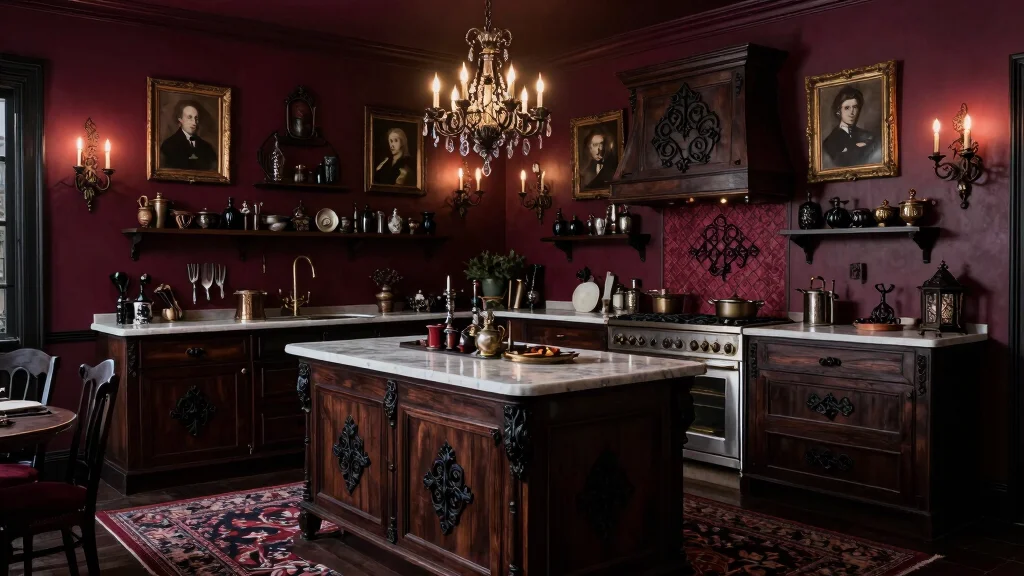 9 Gothic Kitchen Ideas with Dark Dramatic Style